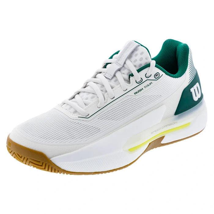 Men's Rush Tour 5 Court Shoes White and Evergreen