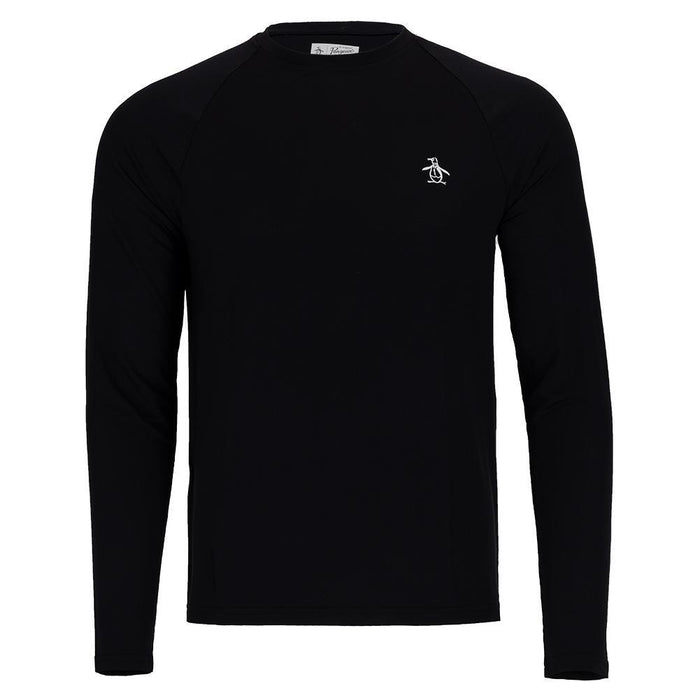 Men's Solid Performance Long Sleeve Raglan Caviar