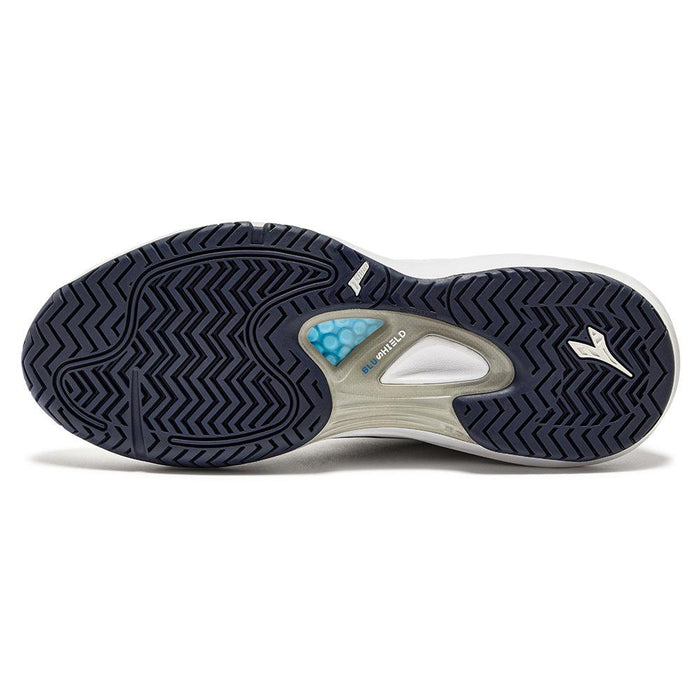 Men's Speed Blushield Fly 4 Court Shoes White and Blue Corsair