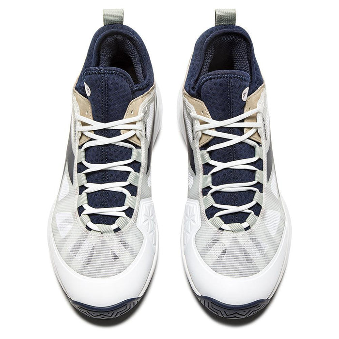 Men's Speed Blushield Fly 4 Court Shoes White and Blue Corsair