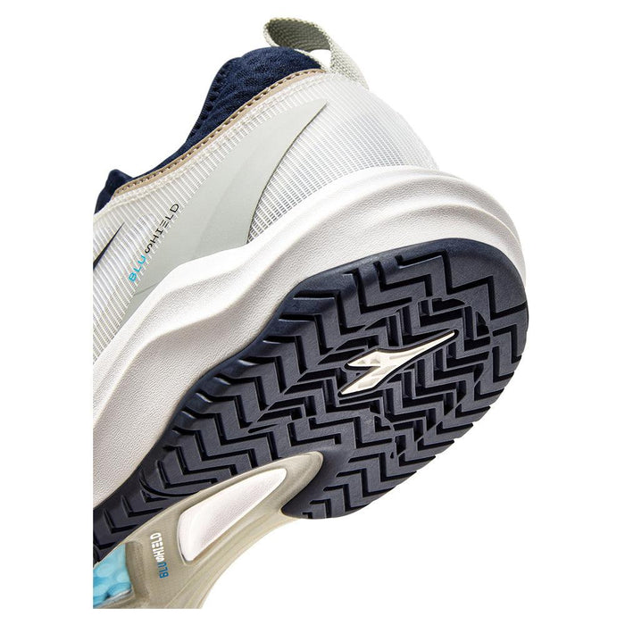 Men's Speed Blushield Fly 4 Court Shoes White and Blue Corsair