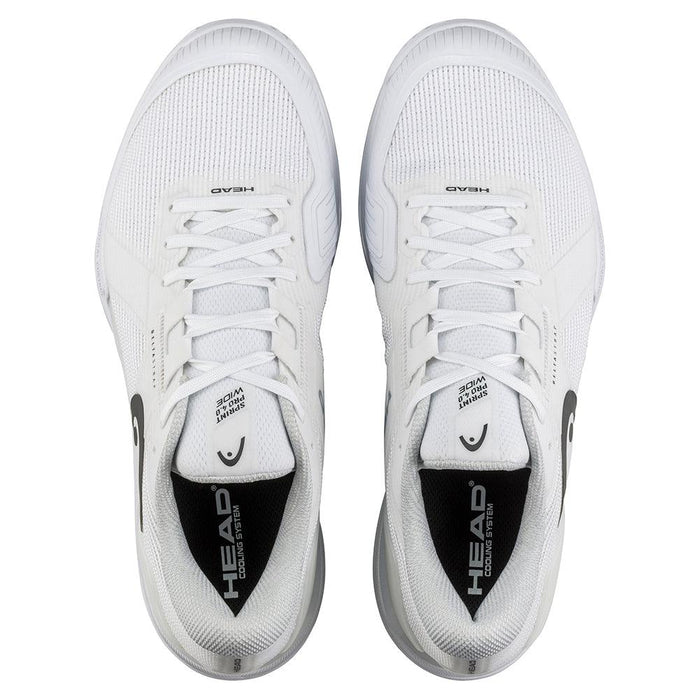 Men's Sprint Pro 4.0 Wide Court Shoes White and Black