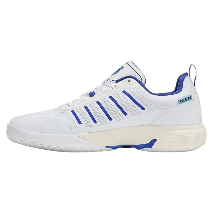 Men's Ultra Court Pickleball Court Shoes White and Dazzling Blue