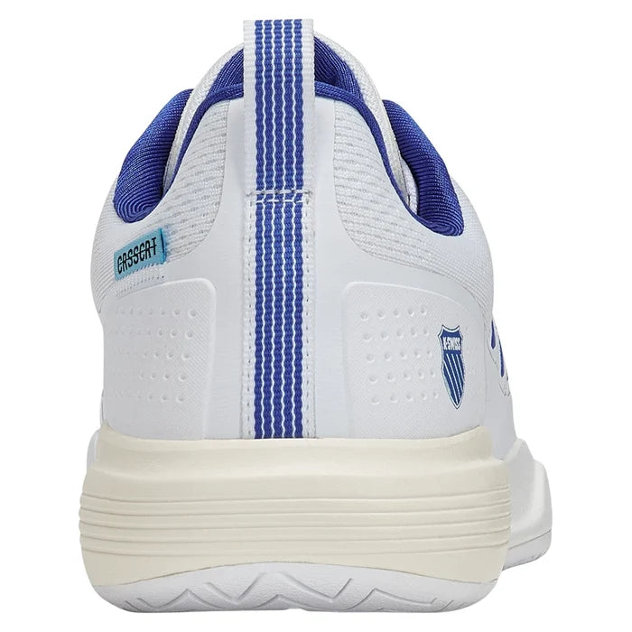 Men's Ultra Court Pickleball Court Shoes White and Dazzling Blue