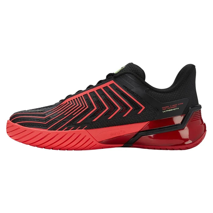 Men's Ultrashot 4 Shoes Black and Neon Lava