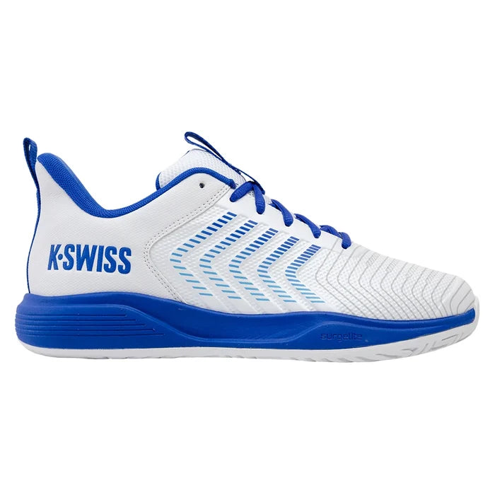 Men's Ultrashot Light Court Shoes White and Dazzling Blue