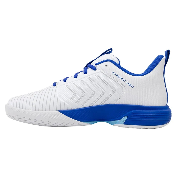 Men's Ultrashot Light Court Shoes White and Dazzling Blue