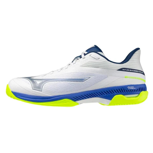 Men's Wave Exceed Court AC Shoes White and Dazzling Blue