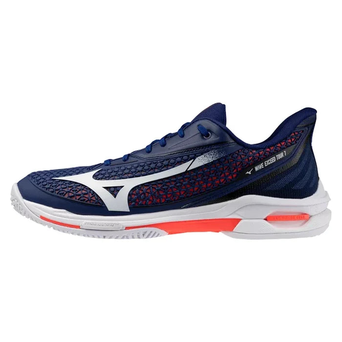 Men's Wave Exceed Tour 7 AC Shoes Beacon Blue and White