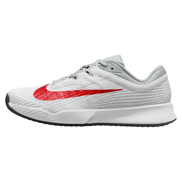 Men's Zoom Vapor Pro 3 Shoes White and Lt Crimson