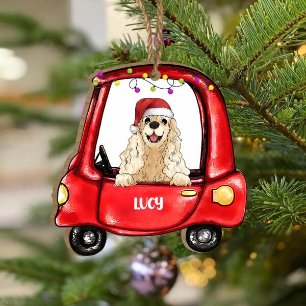 Merry Christmas Wooden Ornament- Best Gift For Dog Lover