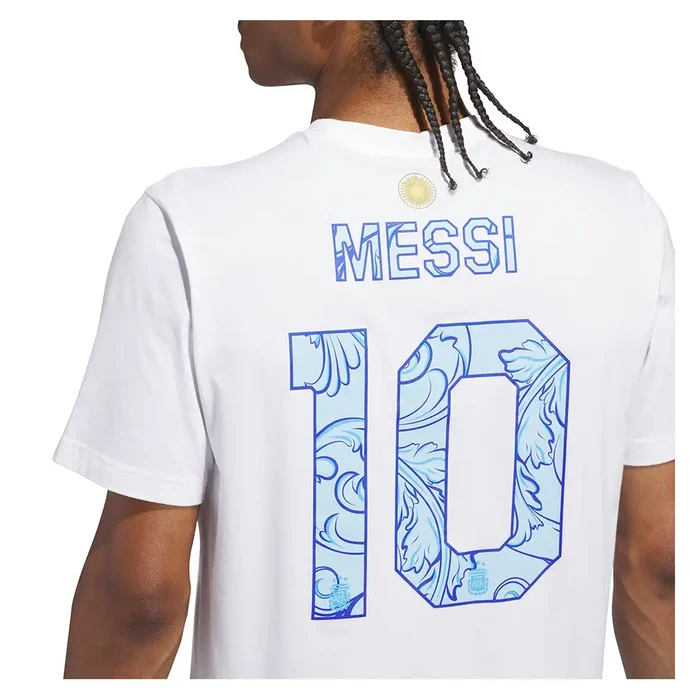 Messi Name & Number Graphic Tee White