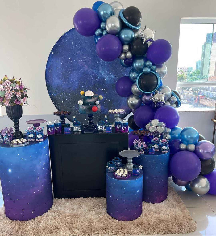 Mocsicka Customize Double-printed Round Backdrop Cover for Party Decoration