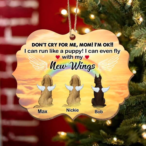 Mom, Don't Cry For Me - Personalized Wooden Print Ornament