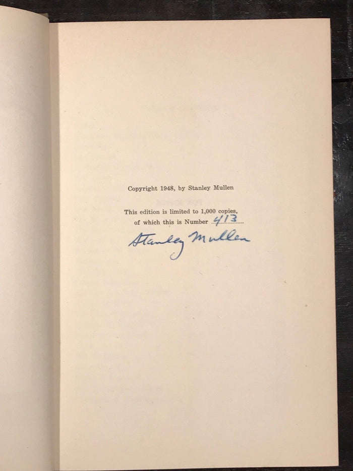 MOONFOAM AND SORCERIES - Stanley Mullen - Limited Edition, 1st/1st, 1948 SIGNED