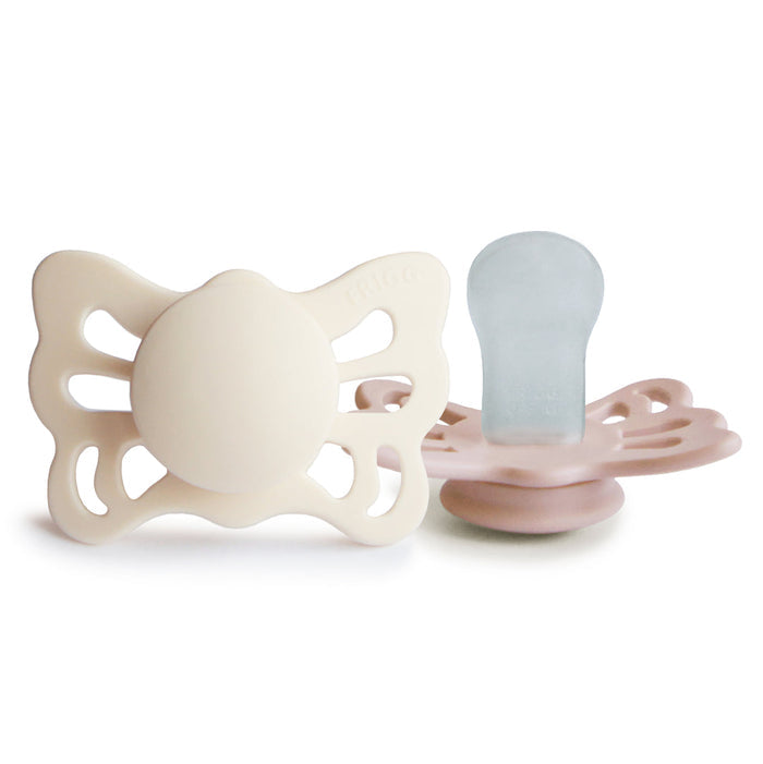 Mushie FRIGG Butterfly Anatomical Silicone Pacifier 2-Pack