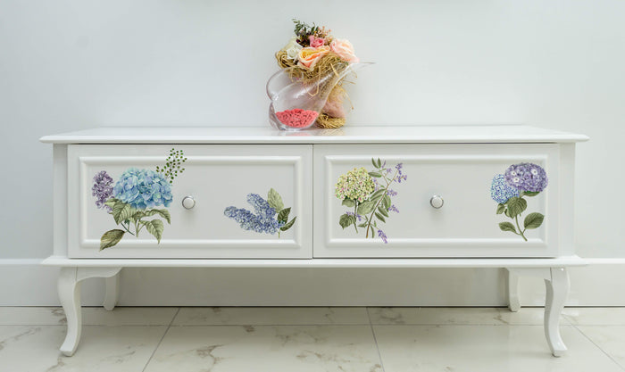 Mystic Hydrangea - Redesign with Prima Mini Decor Transfer 6" x 12" - Piglet's Closet