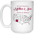 New Jersey Arizona The Love Between Mother And Son Mug - Mug Teezalo