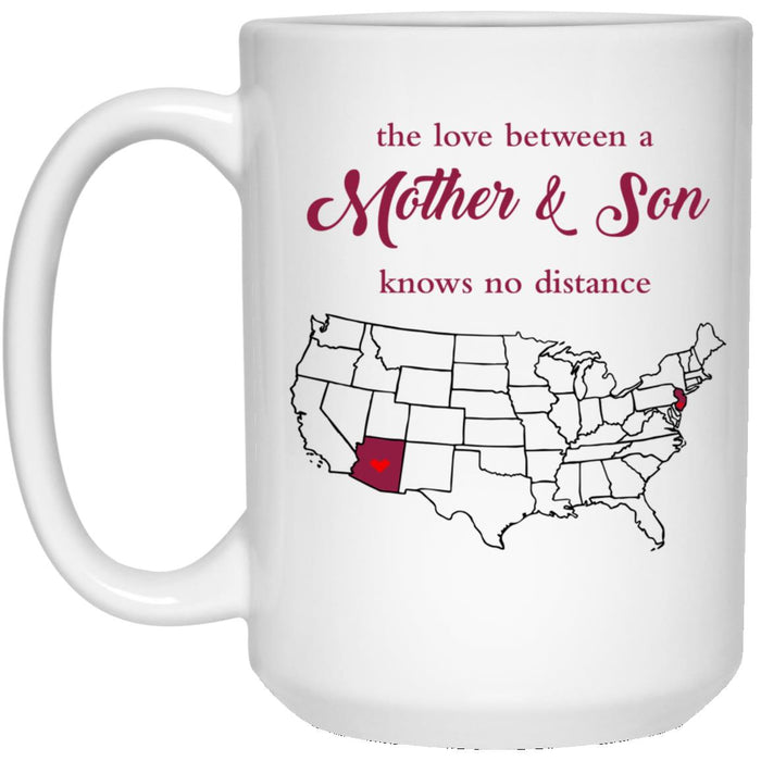 New Jersey Arizona The Love Between Mother And Son Mug - Mug Teezalo
