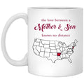 New Jersey Arkansas The Love Between Mother And Son Mug - Mug Teezalo