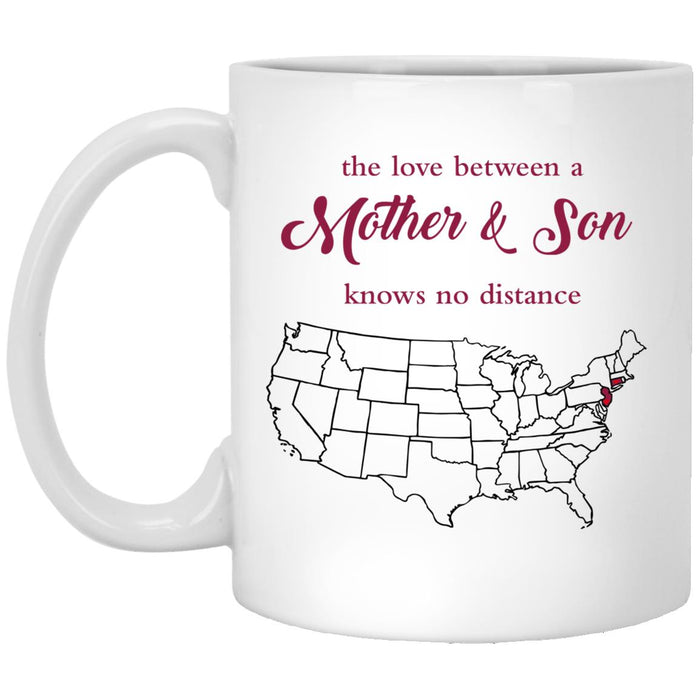New Jersey Connecticut The Love Between Mother And Son Mug - Mug Teezalo