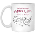 New Jersey Delaware The Love Between Mother And Son Mug - Mug Teezalo