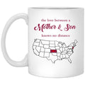 New Jersey Kansas The Love Between Mother And Son Mug - Mug Teezalo