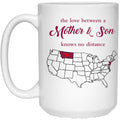 New Jersey Montana The Love Between Mother And Son Mug - Mug Teezalo