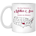 New Jersey Oklahoma The Love Between Mother And Son Mug - Mug Teezalo