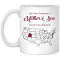 New Jersey Utah The Love Between Mother And Son Mug - Mug Teezalo