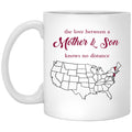 New Jersey Vermont The Love Between Mother And Son Mug - Mug Teezalo