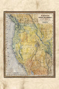 Oregon Upper California Map by Lisa Middleton