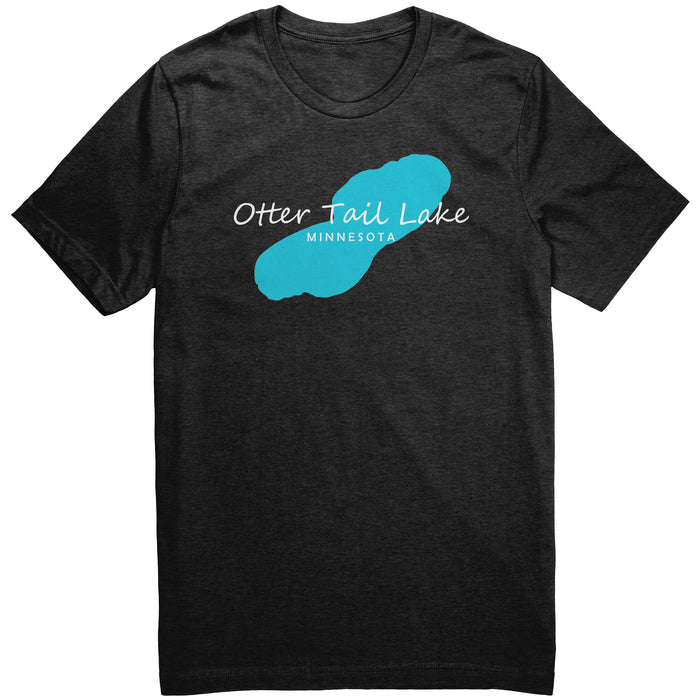 Otter Tail Lake Map Unisex Tee WHT