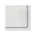 Vietri Papersoft Napkins, Florentine Gray Dinner, pack of 50, soft paper napkins for dining occasions.