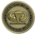 Paratrooper Medallion for Box Cremation Urn/Flag Case - 2 Inch Diameter