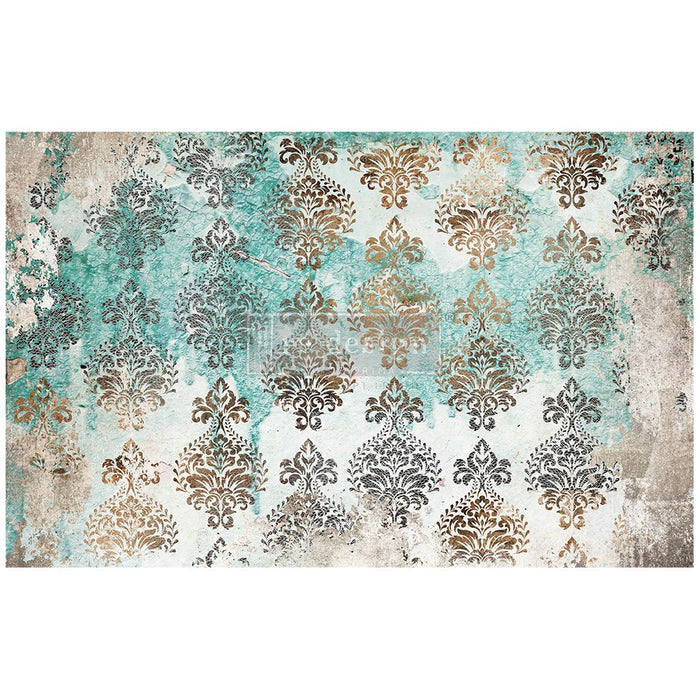 Patina Flourish Re-design with Prima Mulberry Tissue Decoupage Paper - Piglet's Closet