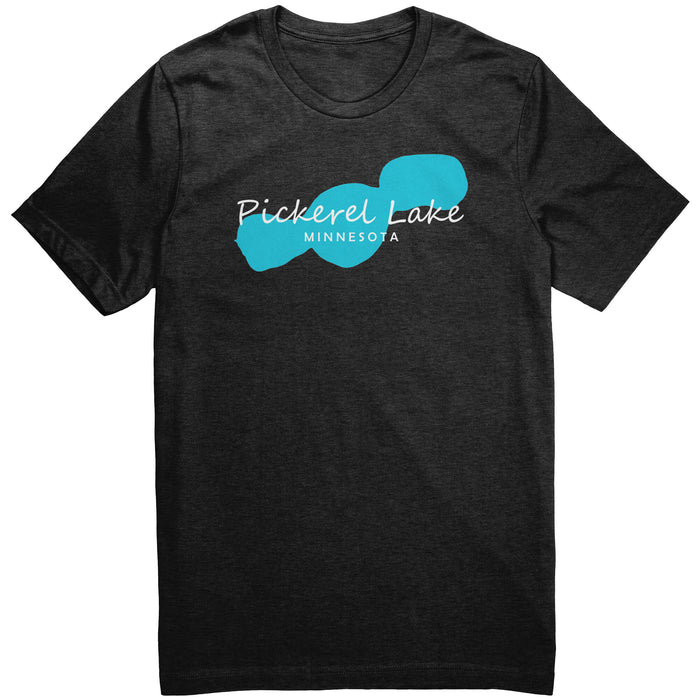Pickerel Lake Map Unisex Tee WHT Art