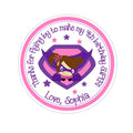 Superhero Girl Personalized Sticker Birthday Stickers - INKtropolis
