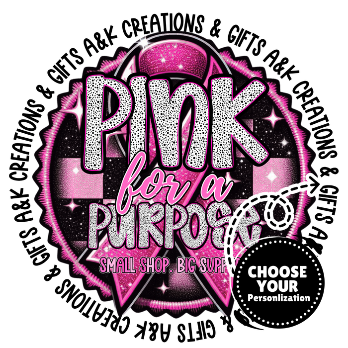 Pink For a Purpose Branded Logo - PNG