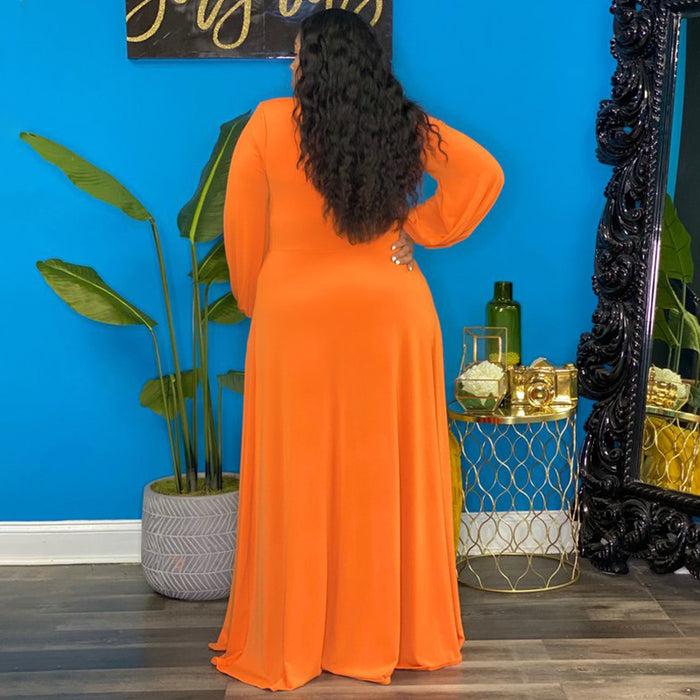 Plus Size Fall Women Clothing Sexy Split Hollow Out Cutout out Strap  Dress for Women