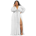 Plus Size Fall Women Clothing Sexy Split Hollow Out Cutout out Strap  Dress for Women