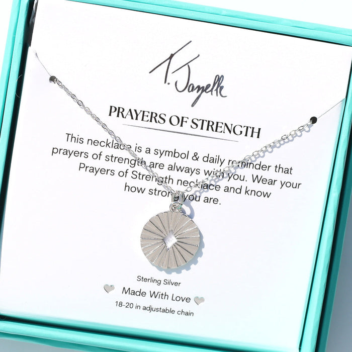 Prayers Collection: Prayers of Strength Sterling Silver Charm Necklace