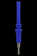 Front view of the Pulsar RIP Vapor Straw in blue, showcasing its slender, cylindrical shape and minimalist design.