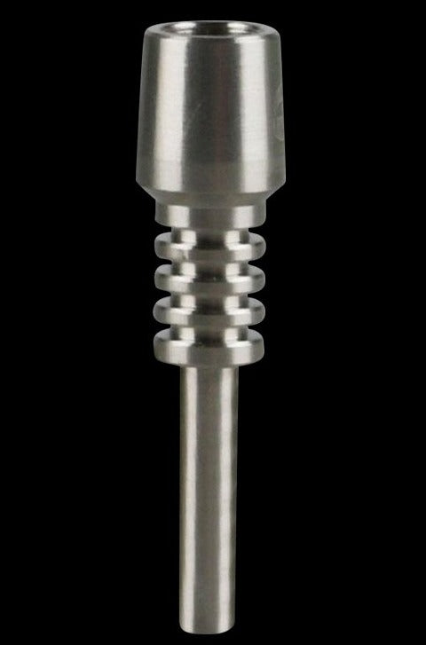 A straight-on view of the Pulsar RIP Vapor Straw, featuring a sleek, cylindrical glass design.