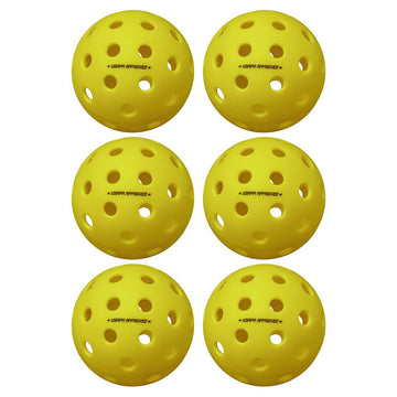 Pure 2 Outdoor Pickleballs Yellow 6-Pack