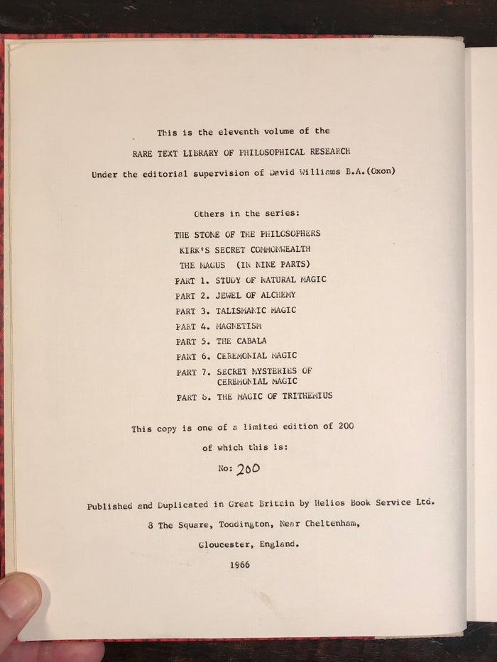 Rare Text Library of Philosophical Research THE MAGUS - 1st, Ltd Ed 1966 MAGICK