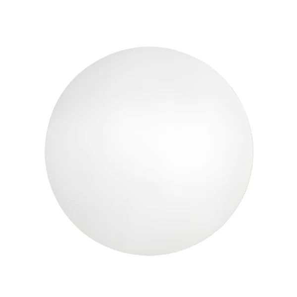 Set of four white reversible round placemats by Vietri, showcasing elegant table linen design and smooth surface.