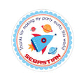 Rocket Personalized Sticker Birthday Stickers - INKtropolis