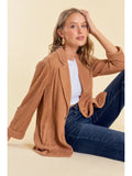 Roll-Up Sleeve Blazer-Ginger
