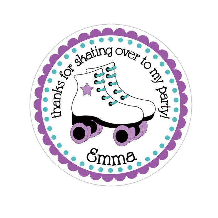 Roller Skates Personalized Sticker Birthday Stickers - INKtropolis
